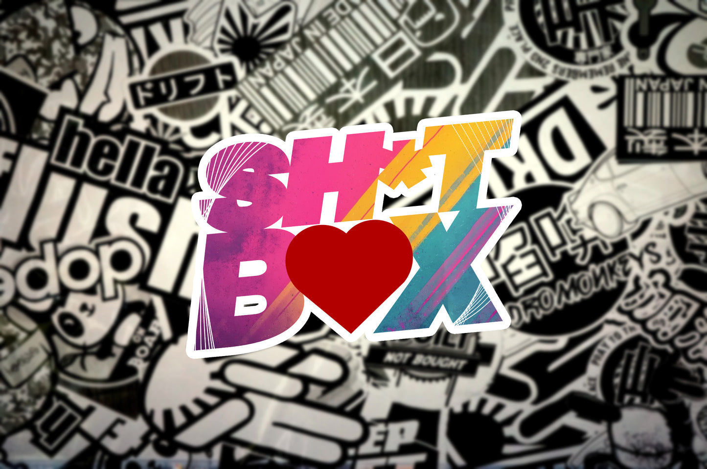 Shitbox Love Sticker (90s Abstract)